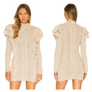 Senzi ruffle mini dress in birch